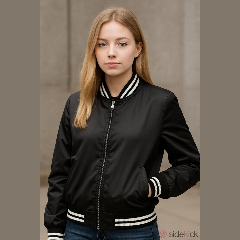 Urban Outfitters Black and White Satin Jacket